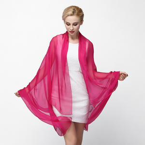 Plain Silk Satin Dot Women's Soft Lightweight Summer Long Scarf 90X90cm Daily Wear