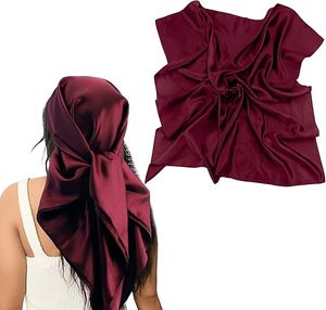 Scarf Silk Feeling Square Satin Headwear Hair Wrapping Bandana Cute Decoration Women Girls Fashion Head Scarf Neck Scarf Shawl