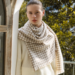 Good Quality Thick Polyester Soft Brushed Pashmina Wrap Scarf With Fringe