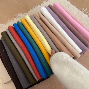 Women's Cashmere Feel Scarf Solid Color Long Winter Shawl Soft Lightweight Polyester Pashmina Scarf