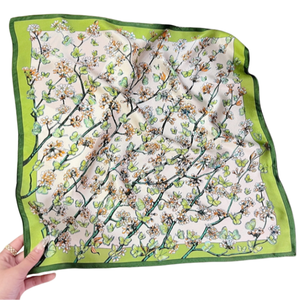 Factory Hot Sale Silk Satin Scarf for Women High Quality Silk Head Band Square Shawl