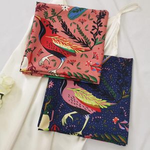 Designer Luxury Silk Scarf Bandana for Women Square Head Scarf Hair Wrap Neck Scarf Soft Smooth Satin Feel Elegant Ladies
